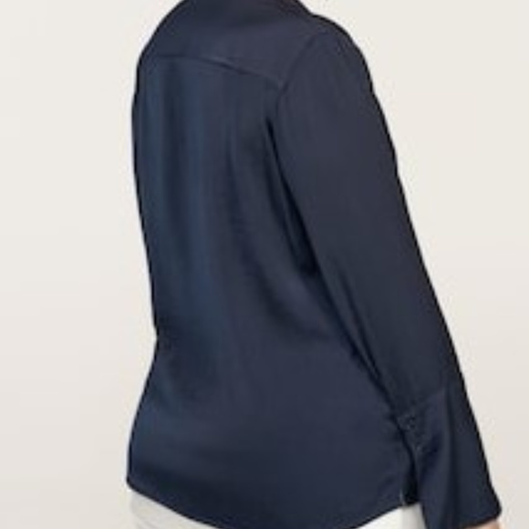Flowy V Blouse- Navy main image 0